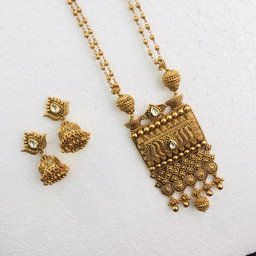 Gold Lotus Necklace Set Zayn Luxury Jewellery